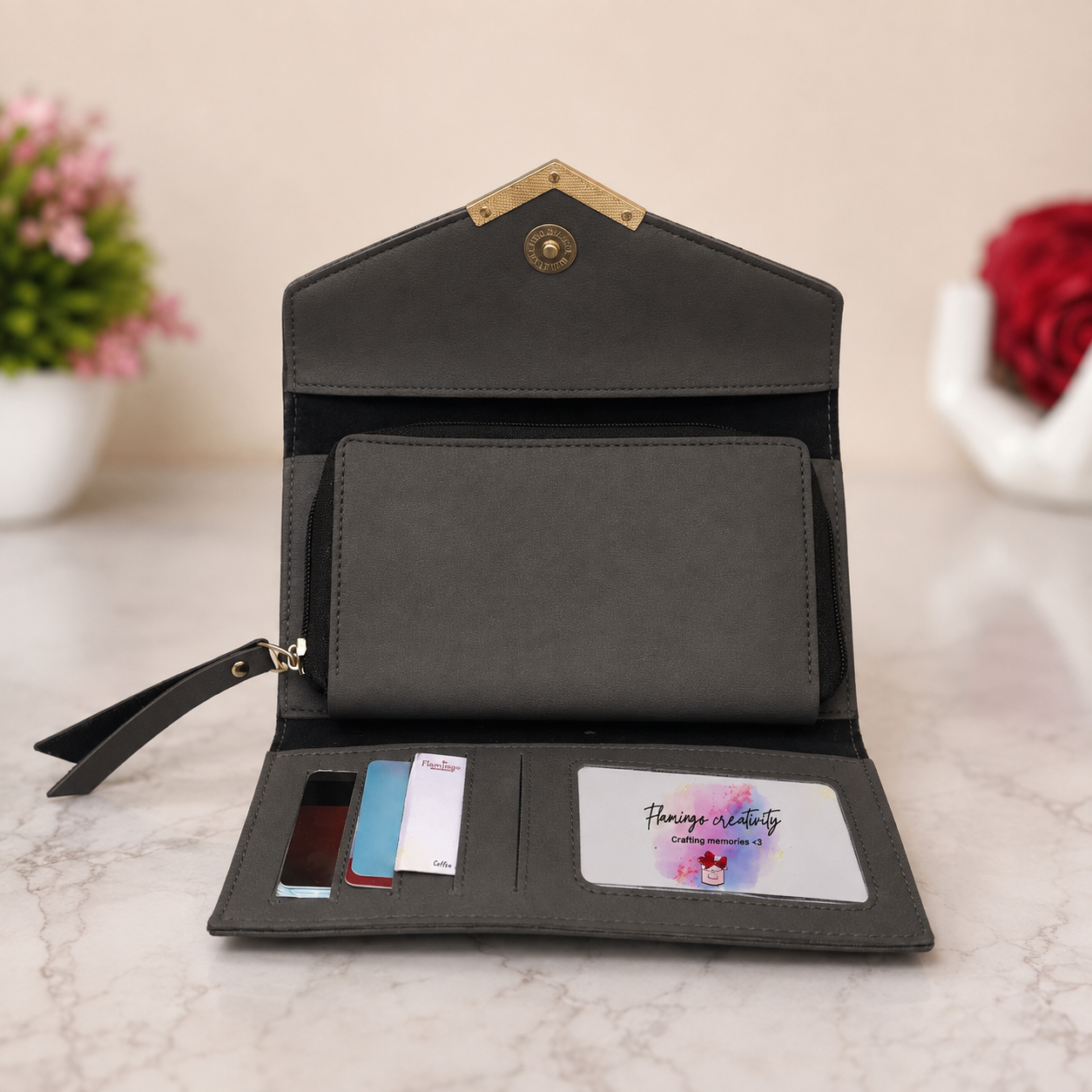 Flamingo 3-Fold Premium Leather Purse