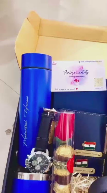 Flamingo Name Printed Gift Hamper for Him