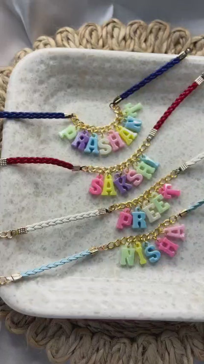 Flamingo Raksha Bandhan Special – Personalized Name Rakhi Bracelet