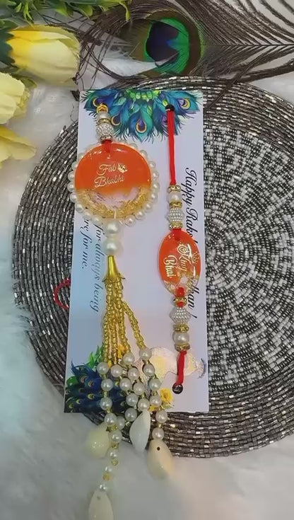 Flamingo Bhaiya Bhabhi Rakhi Set