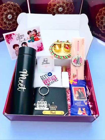 Flamingo Customized Rakhi Gift Hamper for Brother