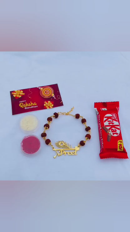 Flamingo Rudraksh Name Rakhi