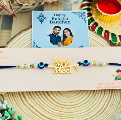 Flamingo Customized Evil Eye Rakhi with Name