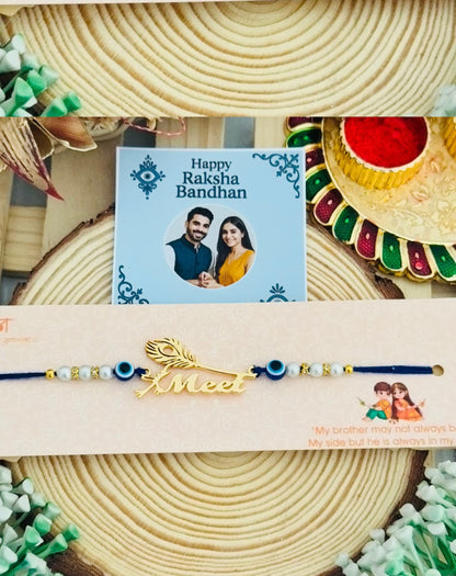 Flamingo Customized Evil Eye Rakhi with Name